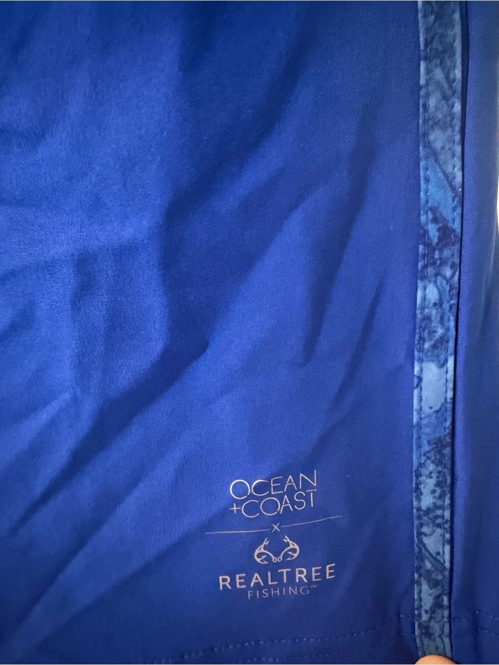 Ocean + Coast x Realtree Fishing Board Shorts Men L Blue Camo 10”